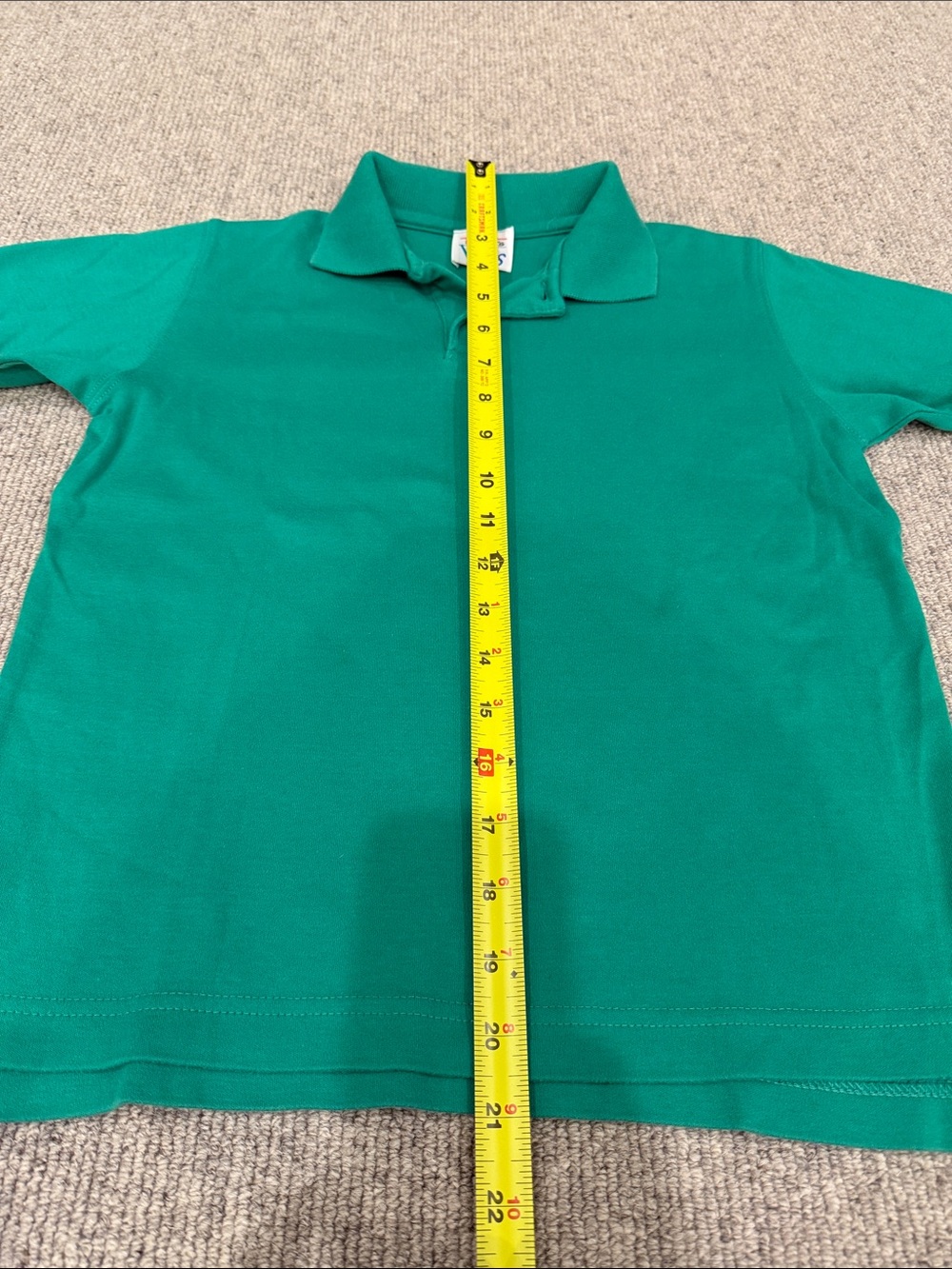 TALBOTS KIDS KELLY GREEN, SHORT SLEEVED, COTTON POLO SHIRT- SIZE SMALL - Picture 6 of 7